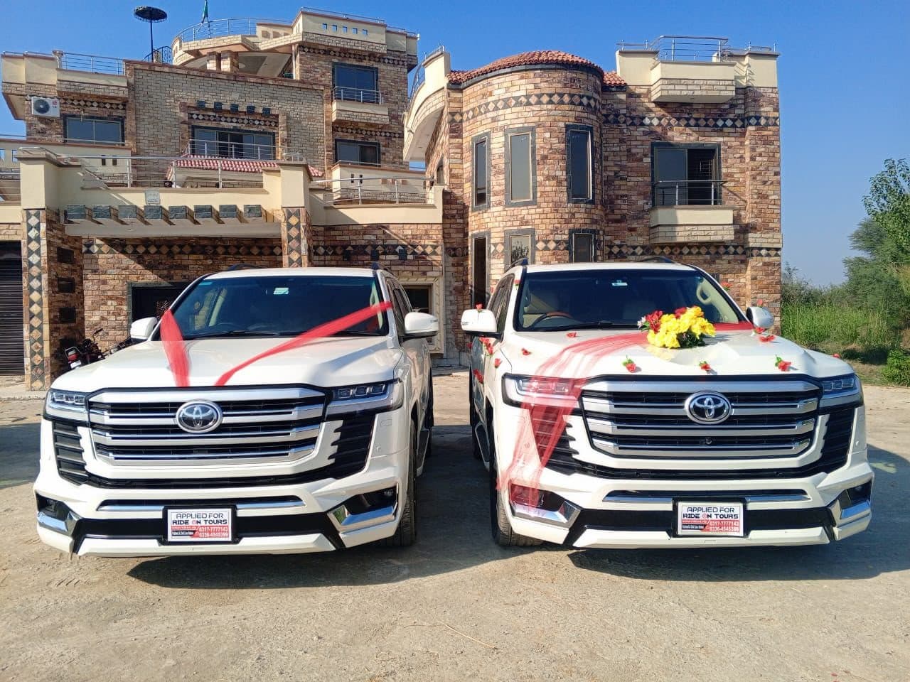 Toyota Land Cruiser 300 (LC300) in white for rent at RideOnTours