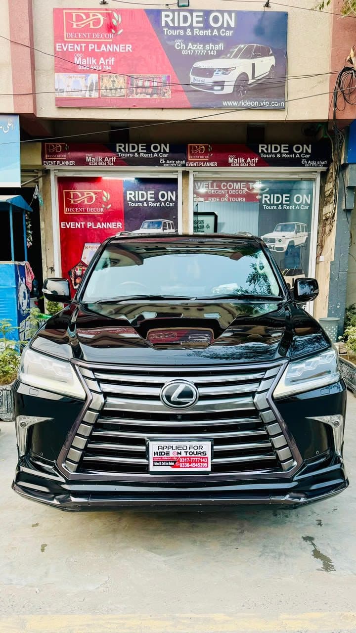 Lexus LX 570 in black for rent at RideOnTours
